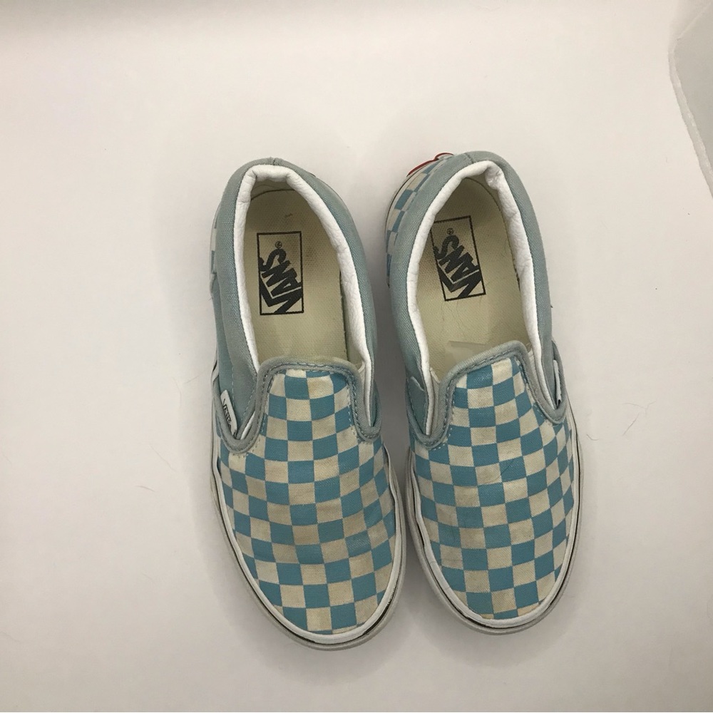 Blue Checkered Vans Toddler Boy or Girl size 1